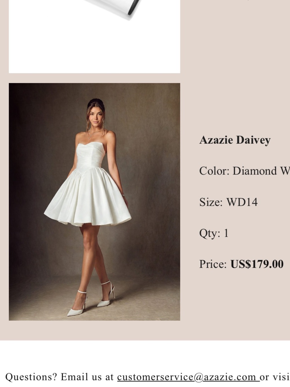 Azazie Strapless Bridal Dress